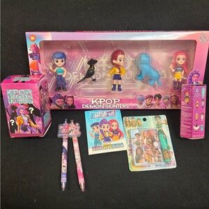 Kids Toy Set - Pink Figures & Accessories